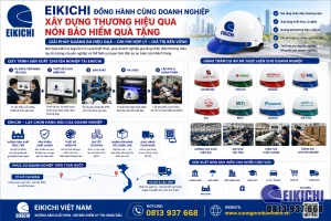 EIKICHI Đồng Hành Cùng Doanh Nghiệp Xây Dựng Thương Hiệu Qua Nón Bảo Hiểm Quà Tặng