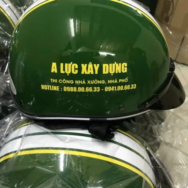 Nón Bảo Hiểm In Logo A Lực Xây Dựng | Xưởng Sản Xuất Nón Bảo Hiểm Quà Tặng Doanh Nghiệp EIKICHI