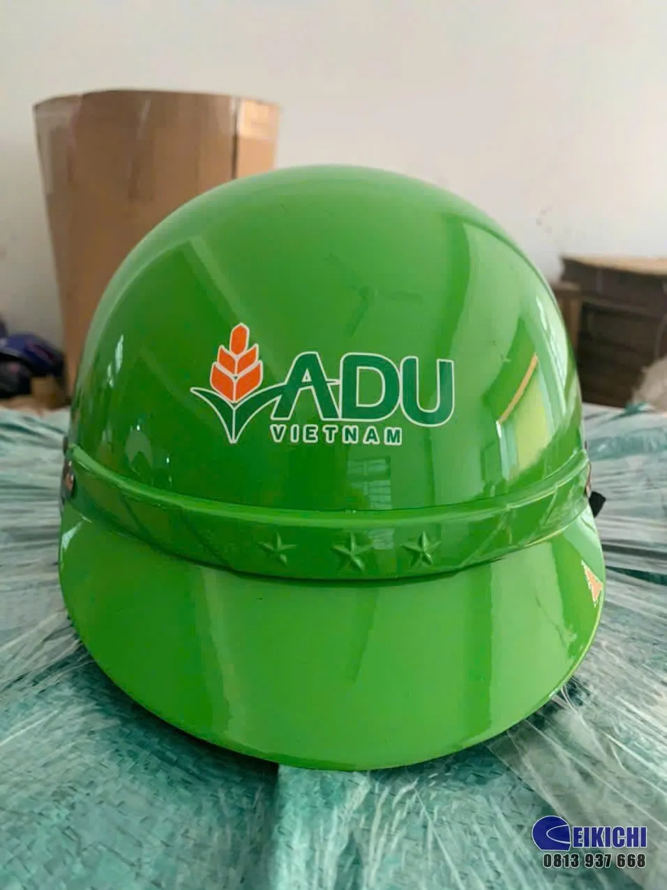 Nón Bảo Hiểm In Logo ADU Việt Nam | Xưởng Sản Xuất Nón Bảo Hiểm Quà Tặng Doanh Nghiệp EIKICHI