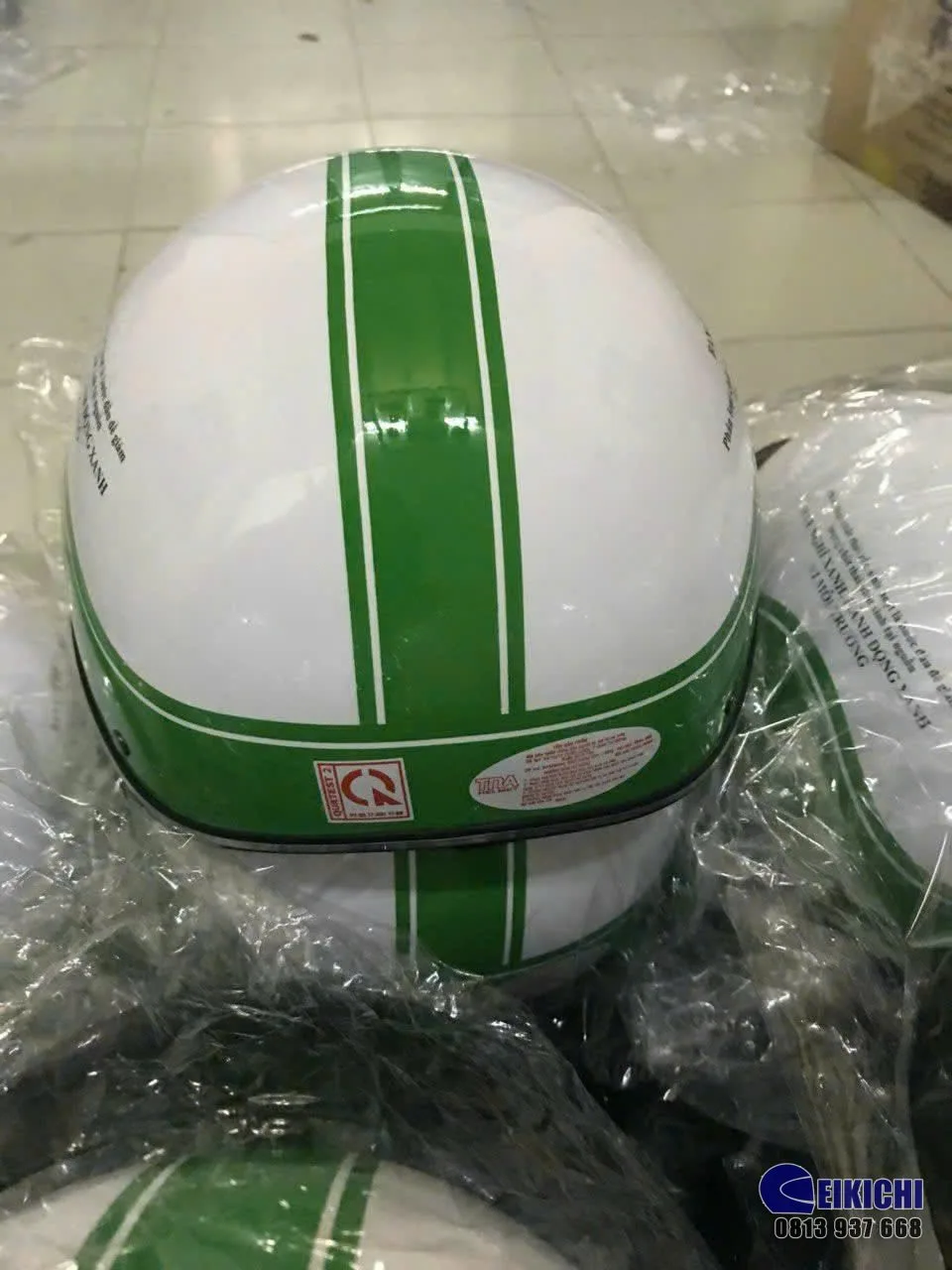 Nón Bảo Hiểm In Logo Ban Chỉ Đạo Môi Trường Quận 11 TP.HCM | EIKICHI Sản Xuất Theo Yêu Cầu