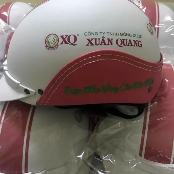 Nón Bảo Hiểm In Logo Công Ty Dược Xuân Quang | Xưởng Sản Xuất Nón Bảo Hiểm Quà Tặng Eikichi