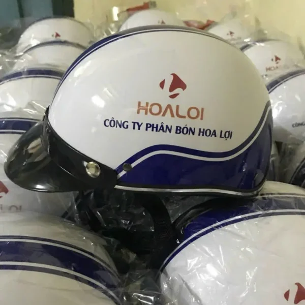 Nón Bảo Hiểm In Logo Công Ty Phân Bón Hoa Lợi | Xưởng Sản Xuất Nón Bảo Hiểm EIKICHI Theo Yêu Cầu