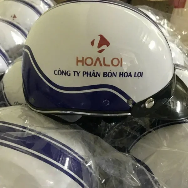 Nón Bảo Hiểm In Logo Công Ty Phân Bón Hoa Lợi | Xưởng Sản Xuất Nón Bảo Hiểm EIKICHI Theo Yêu Cầu