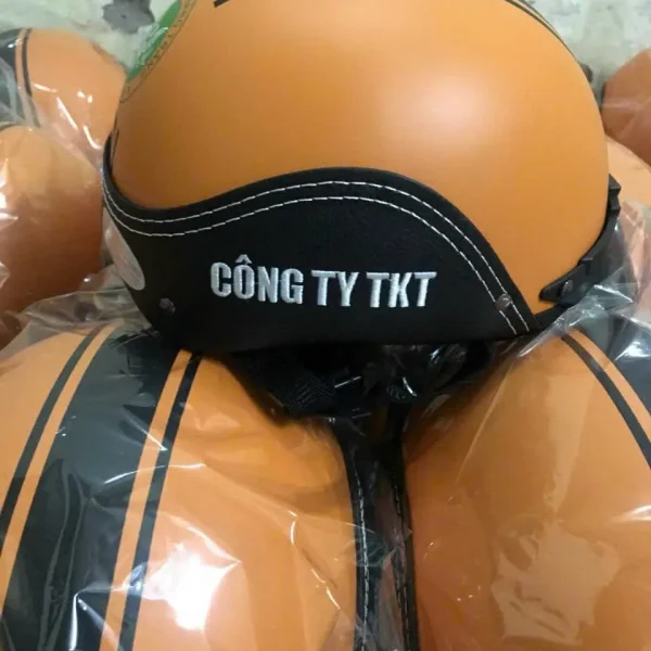 Nón Bảo Hiểm In Logo Công Ty TKT | Xưởng Sản Xuất Nón Bảo Hiểm Eikichi Theo Yêu Cầu Giá Rẻ