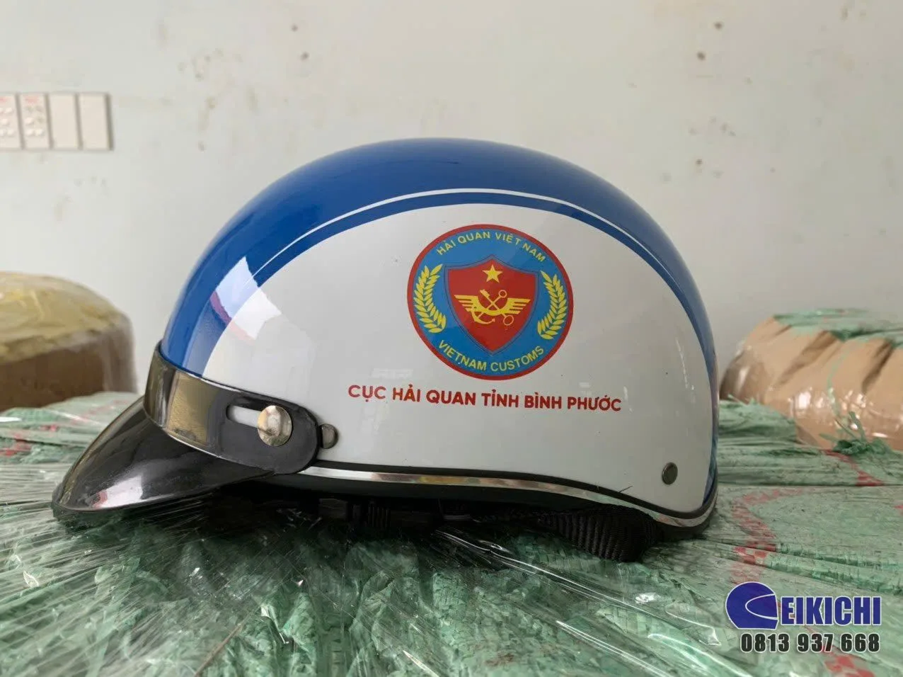 Nón Bảo Hiểm In Logo Cục Hải Quan Tỉnh Bình Phước | Xưởng Nón Bảo Hiểm Giá Rẻ EIKICHI