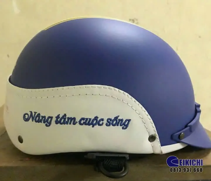 Nón Bảo Hiểm In Logo Hưng Phước Group | Xưởng Sản Xuất Nón Bảo Hiểm Quà Tặng Eikichi