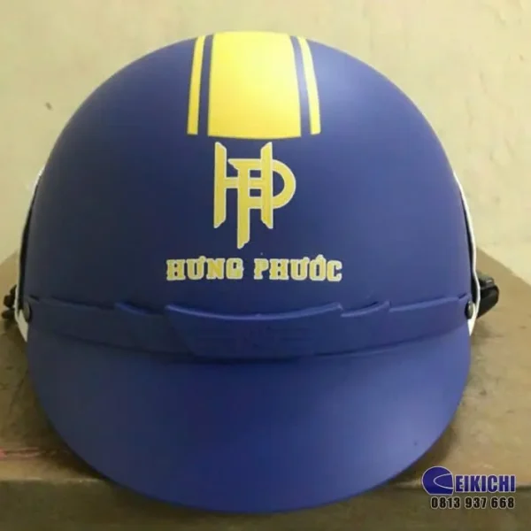 Nón Bảo Hiểm In Logo Hưng Phước Group | Xưởng Sản Xuất Nón Bảo Hiểm Quà Tặng Eikichi