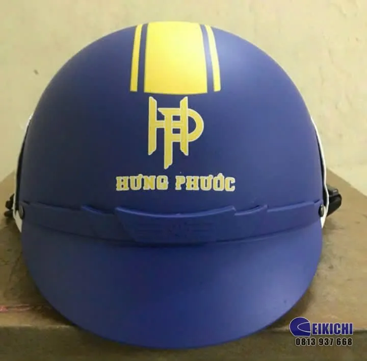 Nón Bảo Hiểm In Logo Hưng Phước Group | Xưởng Sản Xuất Nón Bảo Hiểm Quà Tặng Eikichi