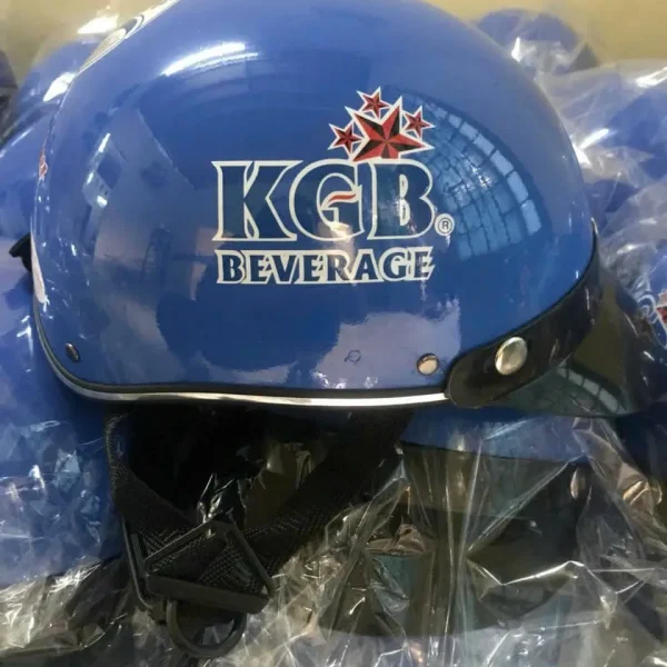 Nón Bảo Hiểm In Logo KGB Beverage (Kiếng Giang KGB) – Eikichi Sản Xuất Theo Yêu Cầu | Nón Bảo Hiểm Quà Tặng Doanh Nghiệp