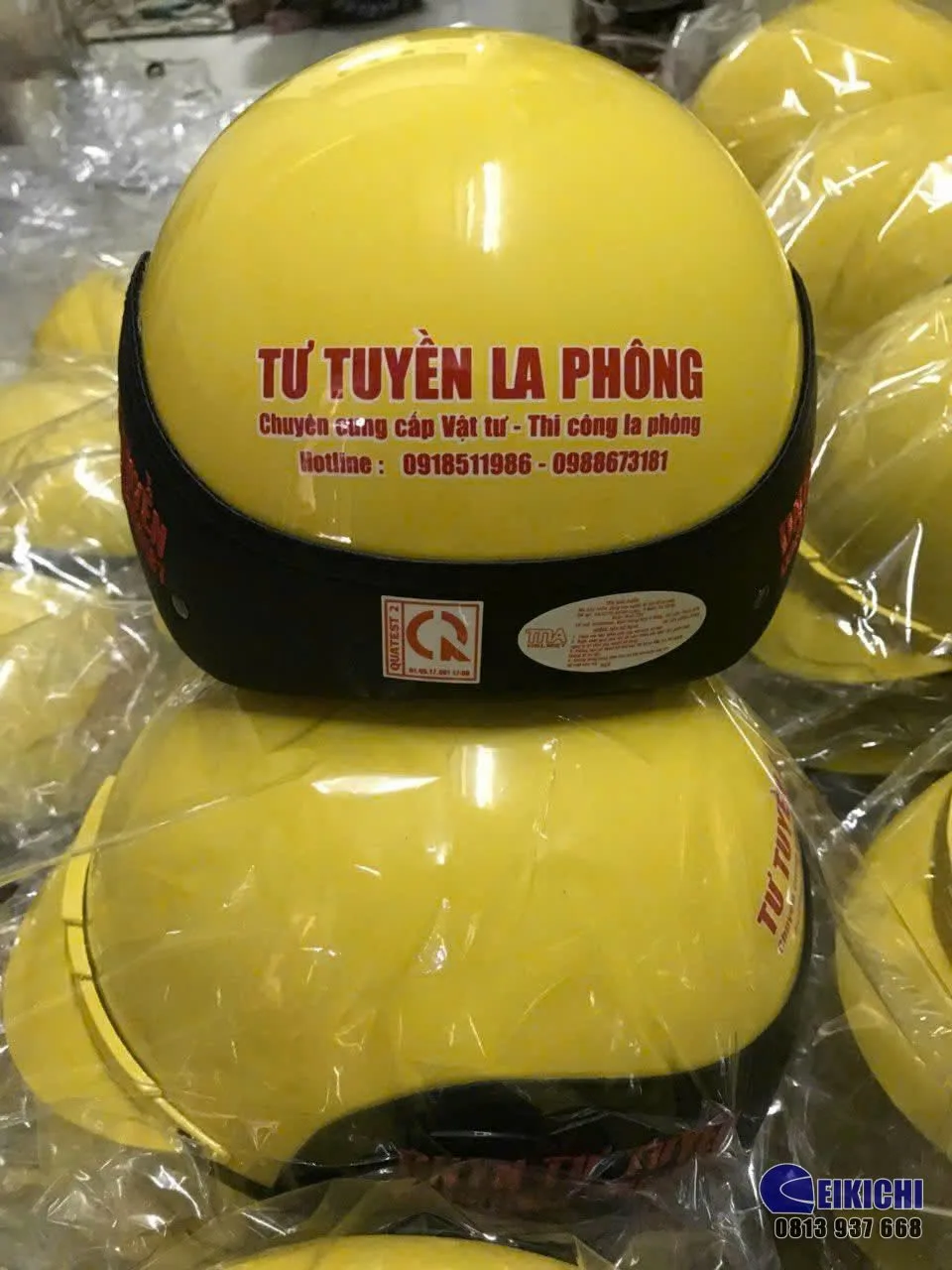 Nón Bảo Hiểm In Logo La Phông Tư Tuyền | Xưởng Sản Xuất Nón Bảo Hiểm Quảng Cáo Eikichi