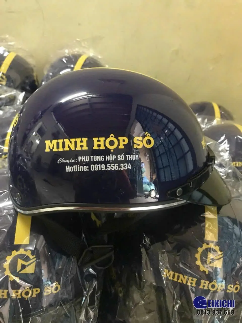 Nón Bảo Hiểm In Logo MINH HỘP SỐ | Xưởng Sản Xuất Nón Bảo Hiểm Quảng Cáo Doanh Nghiệp EIKICHI