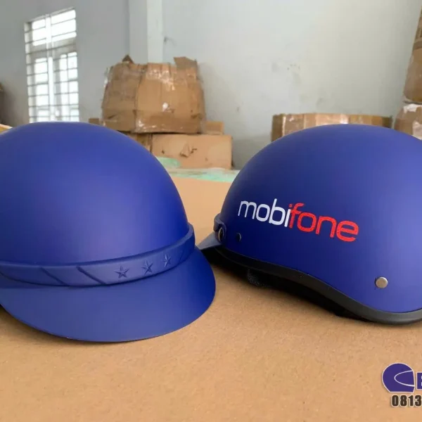 Nón Bảo Hiểm In Logo Mobifone – Xưởng Sản Xuất Nón Bảo Hiểm Theo Yêu Cầu | EIKICHI