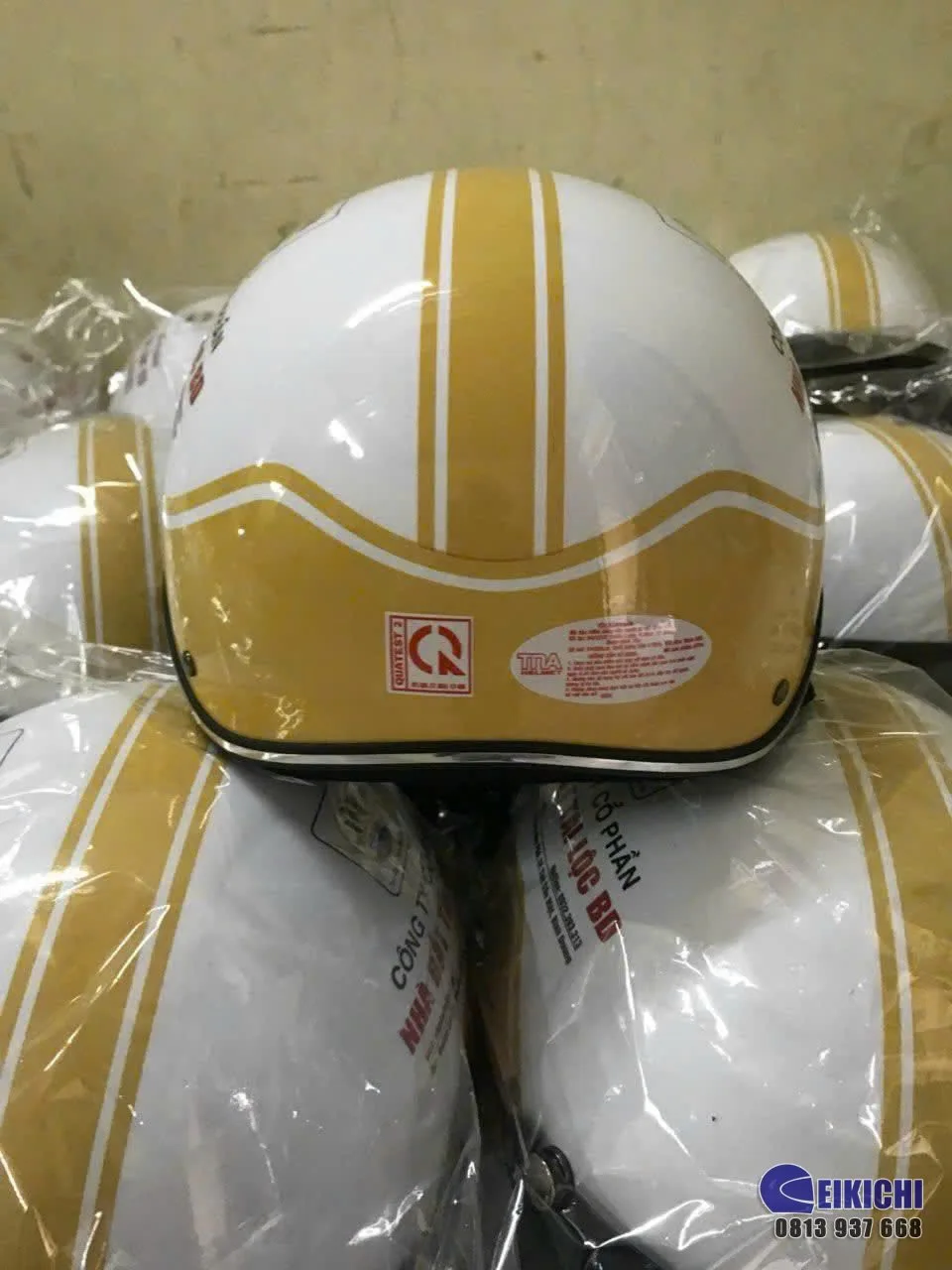 Nón Bảo Hiểm In Logo Nhà Đất Tài Lộc BD | Xưởng Sản Xuất Nón Bảo Hiểm Quà Tặng Doanh Nghiệp Eikichi