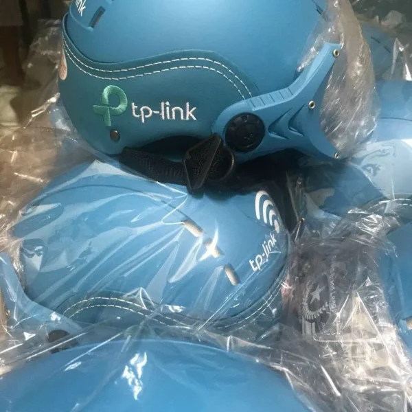 Nón Bảo Hiểm In Logo TP-Link Theo Yêu Cầu | Xưởng Sản Xuất Nón Bảo Hiểm Quảng Cáo EIKICHI