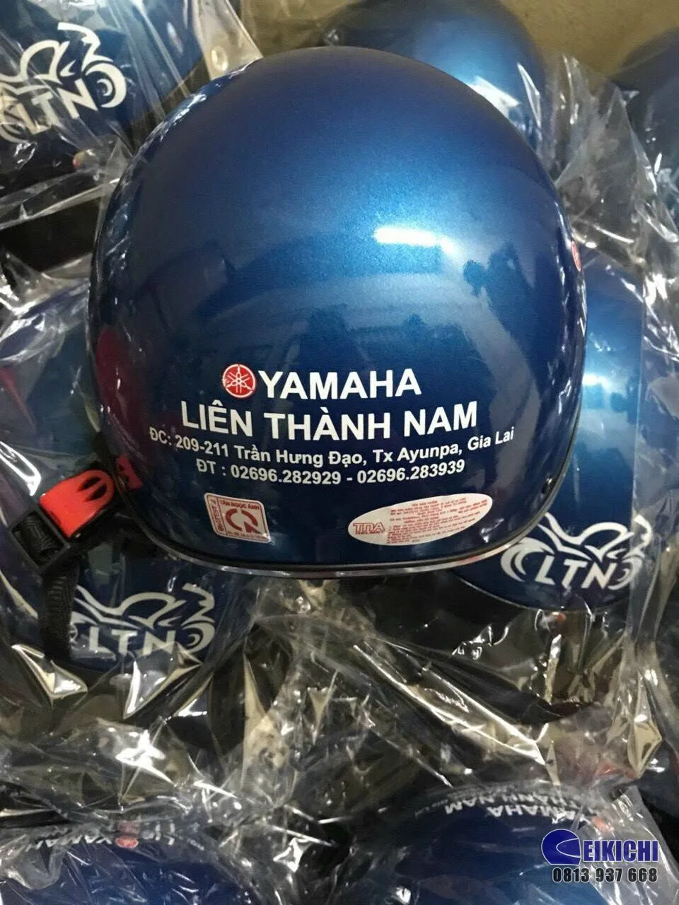 Nón Bảo Hiểm In Logo YAMAHA Liên Thành Nam | Xưởng Sản Xuất Nón Bảo Hiểm EIKICHI Giá Rẻ TP.HCM