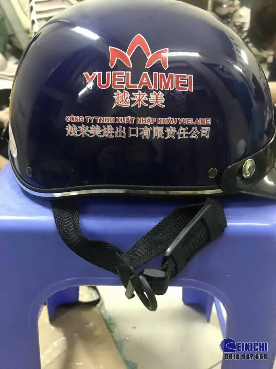 Nón Bảo Hiểm In Logo YUELAIMEI – Xưởng Sản Xuất Nón Bảo Hiểm Quà Tặng Doanh Nghiệp EIKICHI