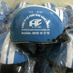 Nón Bảo Hiểm In Logo Công Ty Cổ Phần Giao Hàng Chuẩn | Xưởng Sản Xuất Nón Bảo Hiểm Eikichi