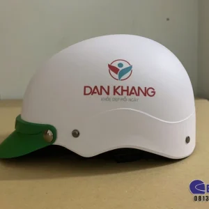 Nón Bảo Hiểm In Logo Công Ty Dược Phẩm Dân Khang | Xưởng Sản Xuất Nón Bảo Hiểm EIKICHI