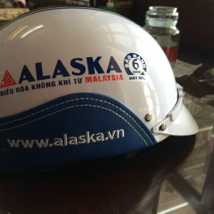 Nón Bảo Hiểm In Logo Alaska | Eikichi Sản Xuất Nón Bảo Hiểm Quảng Cáo Doanh Nghiệp Theo Yêu Cầu