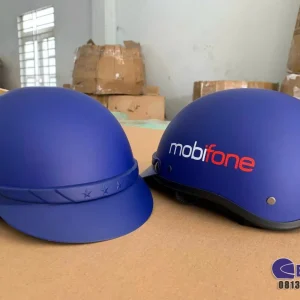 Nón Bảo Hiểm In Logo Mobifone – Xưởng Sản Xuất Nón Bảo Hiểm Theo Yêu Cầu | EIKICHI