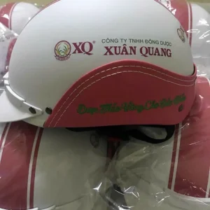 Nón Bảo Hiểm In Logo Công Ty Dược Xuân Quang | Xưởng Sản Xuất Nón Bảo Hiểm Quà Tặng Eikichi