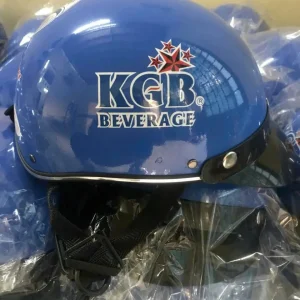 Nón Bảo Hiểm In Logo KGB Beverage (Kiếng Giang KGB) – Eikichi Sản Xuất Theo Yêu Cầu | Nón Bảo Hiểm Quà Tặng Doanh Nghiệp