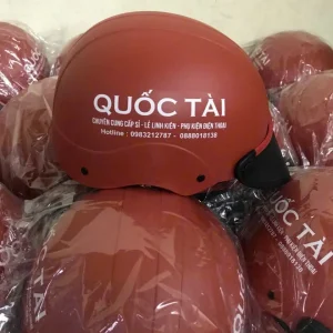 Nón Bảo Hiểm In Logo Quốc Tài | Xưởng Sản Xuất Nón Bảo Hiểm Quảng Cáo Eikichi Theo Yêu Cầu