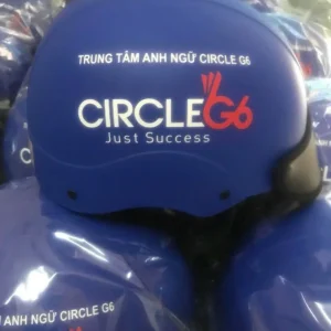 Nón Bảo Hiểm In Logo Trung Tâm Anh Ngữ CIRCLEG6 | Xưởng Sản Xuất Nón Bảo Hiểm EIKICHI Giá Rẻ Theo Yêu Cầu