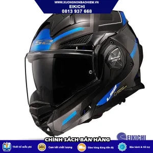 Nón Bảo Hiểm Fullface EIKICHI Đen Xanh – Thiết Kế Thể Thao, Kính Khói Cá Tính