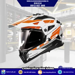Nón Bảo Hiểm Fullface Adventure EIKICHI Vàng Neon – Thiết Kế Cá Tính, Kính Khói