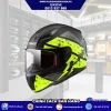 Nón Bảo Hiểm Fullface EIKICHI Đen Xanh Neon – Phong Cách Racing Nổi Bật
