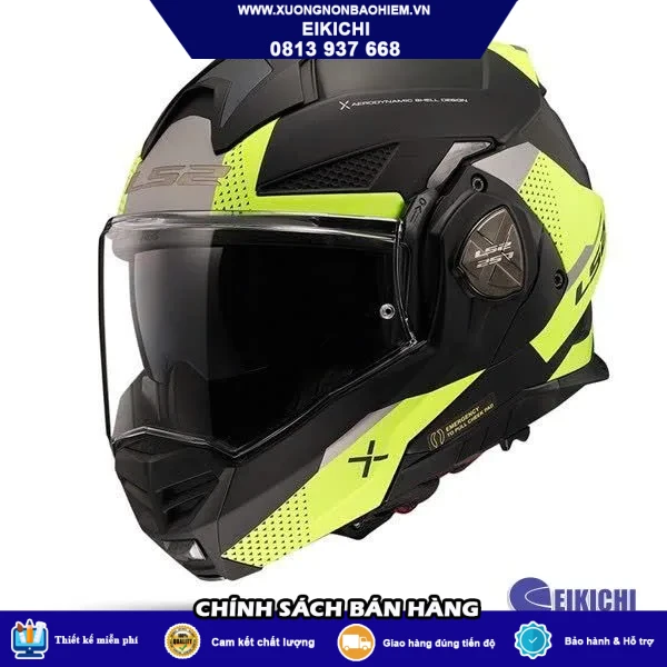 Nón Bảo Hiểm Fullface EIKICHI Đen Xanh – Thiết Kế Thể Thao, Kính Khói Cá Tính