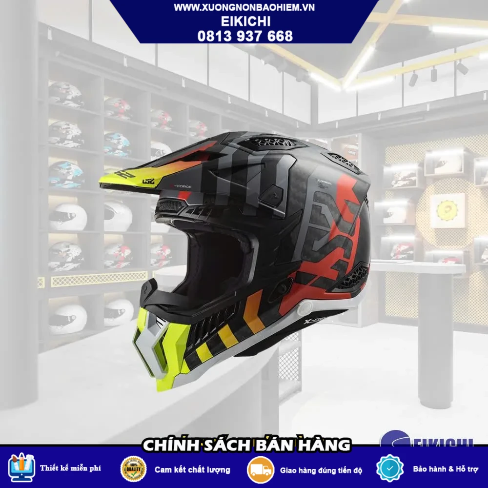 Nón Bảo Hiểm Motocross EIKICHI Skull Tím Neon – Thiết Kế Địa Hình Cá Tính, Đồ Họa Nổi Bật