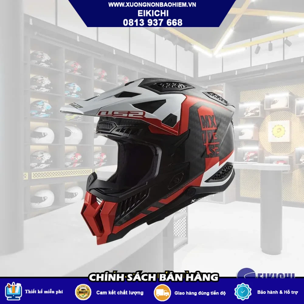 Nón Bảo Hiểm Motocross EIKICHI Skull Tím Neon – Thiết Kế Địa Hình Cá Tính, Đồ Họa Nổi Bật
