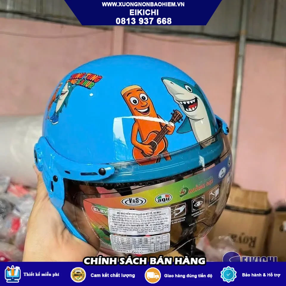 Nón Bảo Hiểm Trẻ Em In Logo Theo Yêu Cầu | EIKICHI